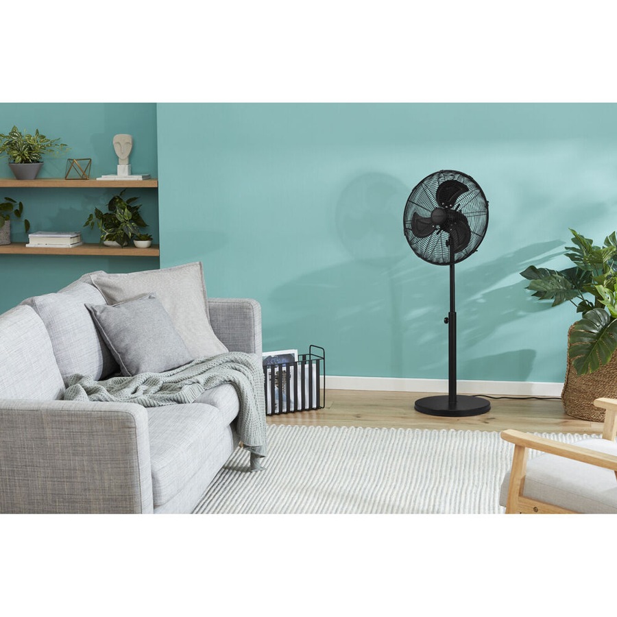 Dimplex 40cm High Velocity Pedestal Room Fan/Air Cooler w/3 Speeds Black
