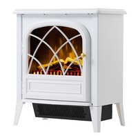 Dimplex Ritz White 2000KW LED Electric Fireplace Stove Freestanding Space Heater