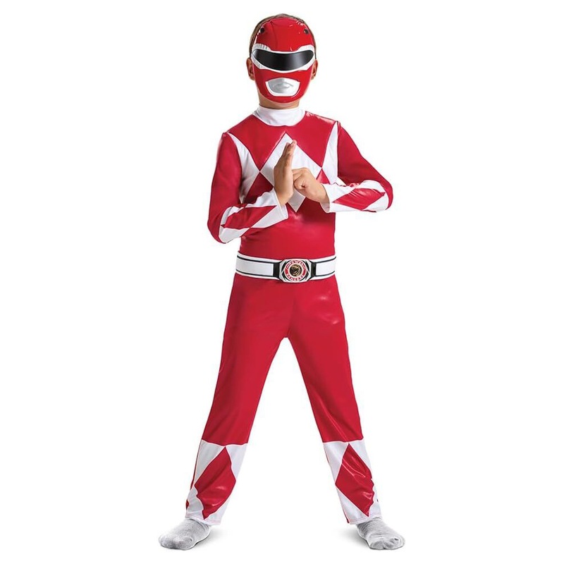 Buy Disguise Power Rangers Red Ranger Fancy Dress Costume Kids Size 7-8 ...