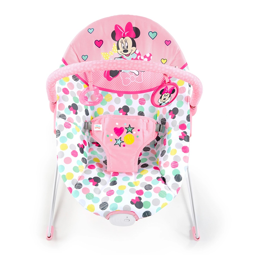 Buy Disney Bright Starts Baby Newborn Vibrating Bouncer Chair 0m Minnie Mouse Pink MyDeal