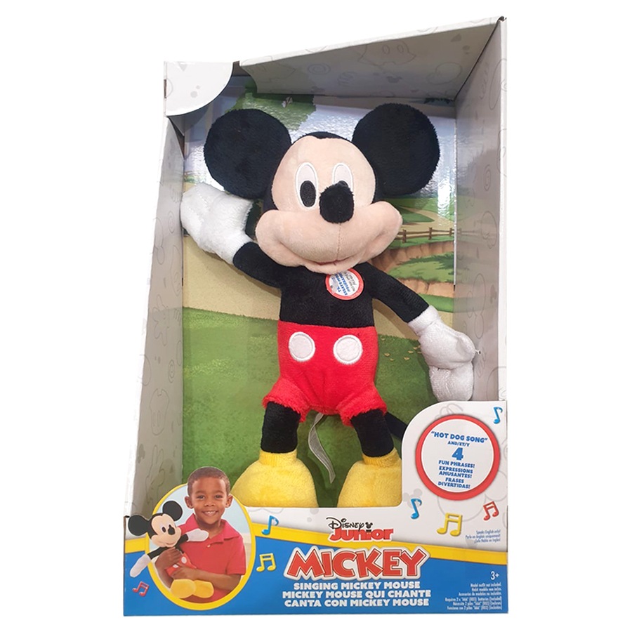 Disney Junior Mickey Mouse Singing Fun Plush Kids/Childrens Toy Assorted 3+