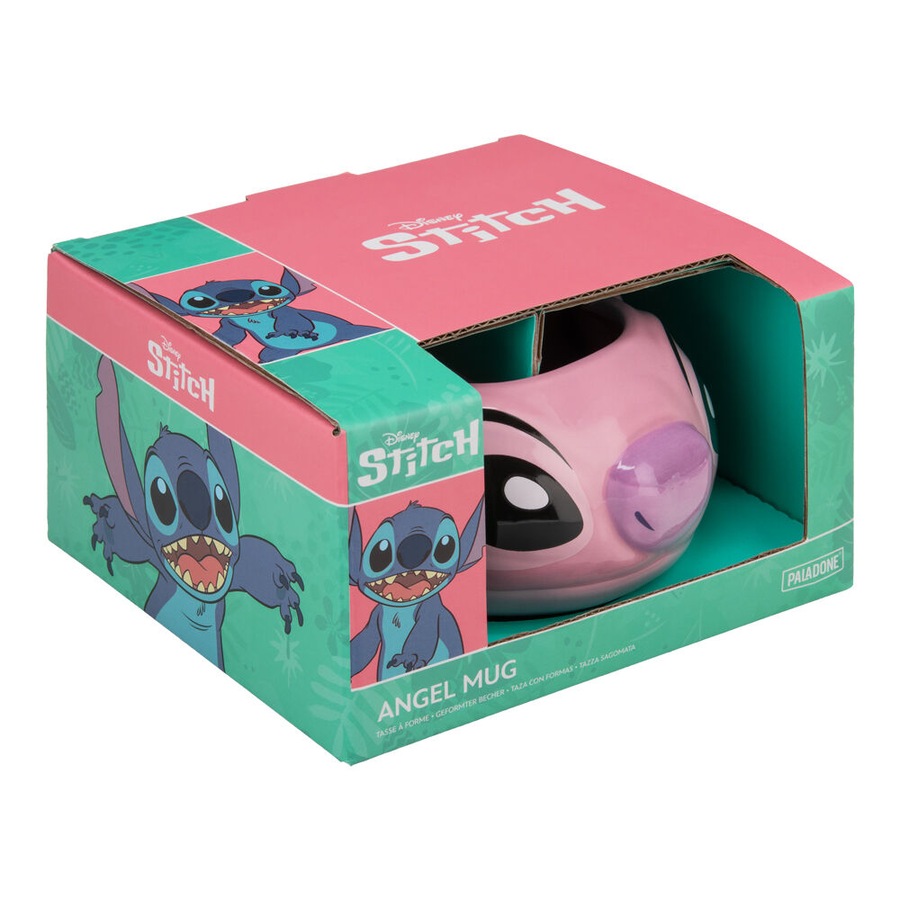 Disney Lilo & Stitch Angel Shaped Cute Ceramic Novelty Coffee/Tea Mug Cup 450ml