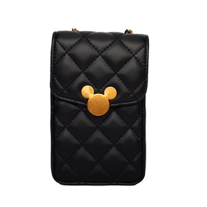 Disney Mickey Quilted Kids/Child Utility Handbag/Phone Bag 18x11cm Black