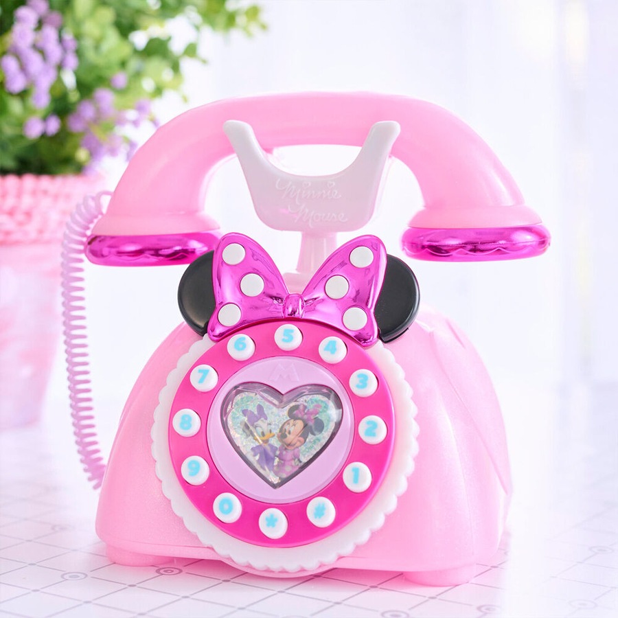 Disney Minnie Mouse Ring Me Rotary Phone​ Kids Interactive Play Toy Pink 3y+