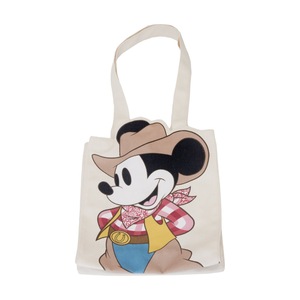 Disney Western Mickey Women's Canvas Shoulder Tote Bag Shopping Carry 35.6cm