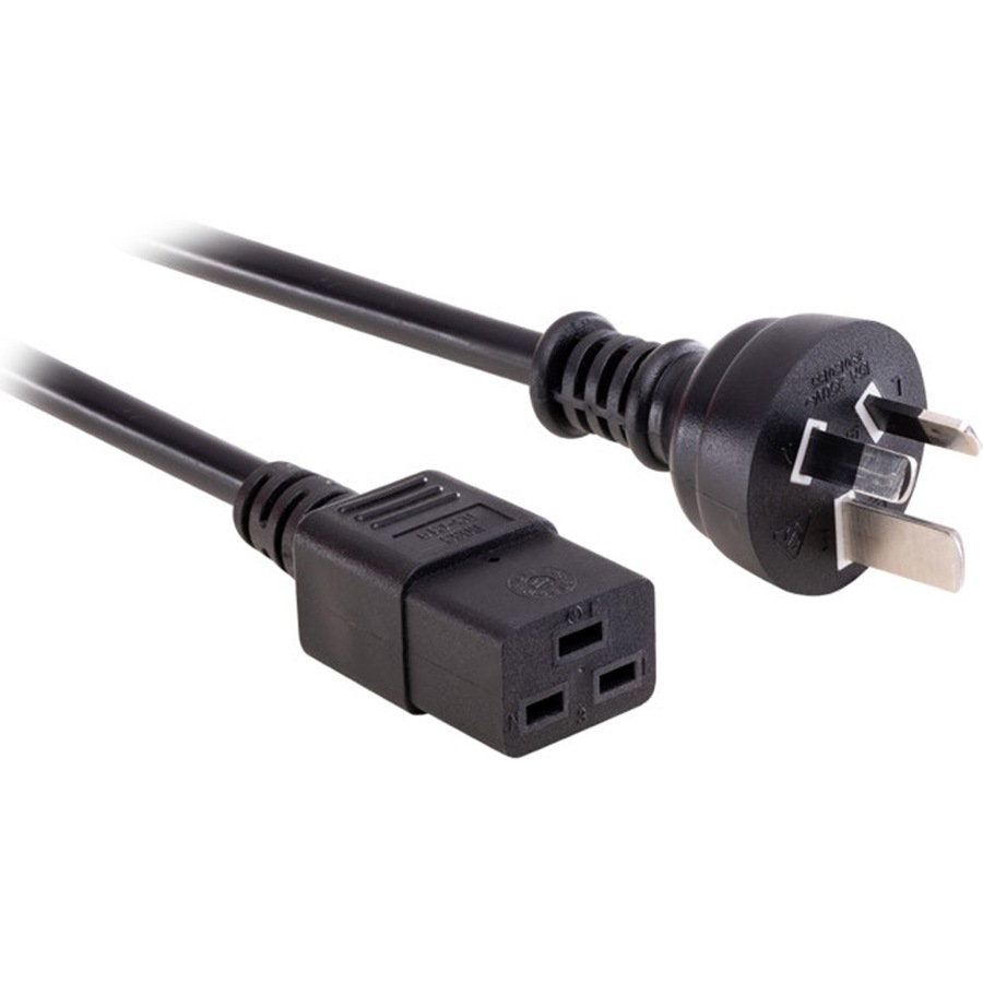 Buy Doss 2M 15Amp Iec-C19 Power Lead Rack Mount Cord Australian 2m ...