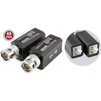 Doss BVB4100PHD Mini Passive Push Pin BNC HD Video Balun Connector for CCTV BLK