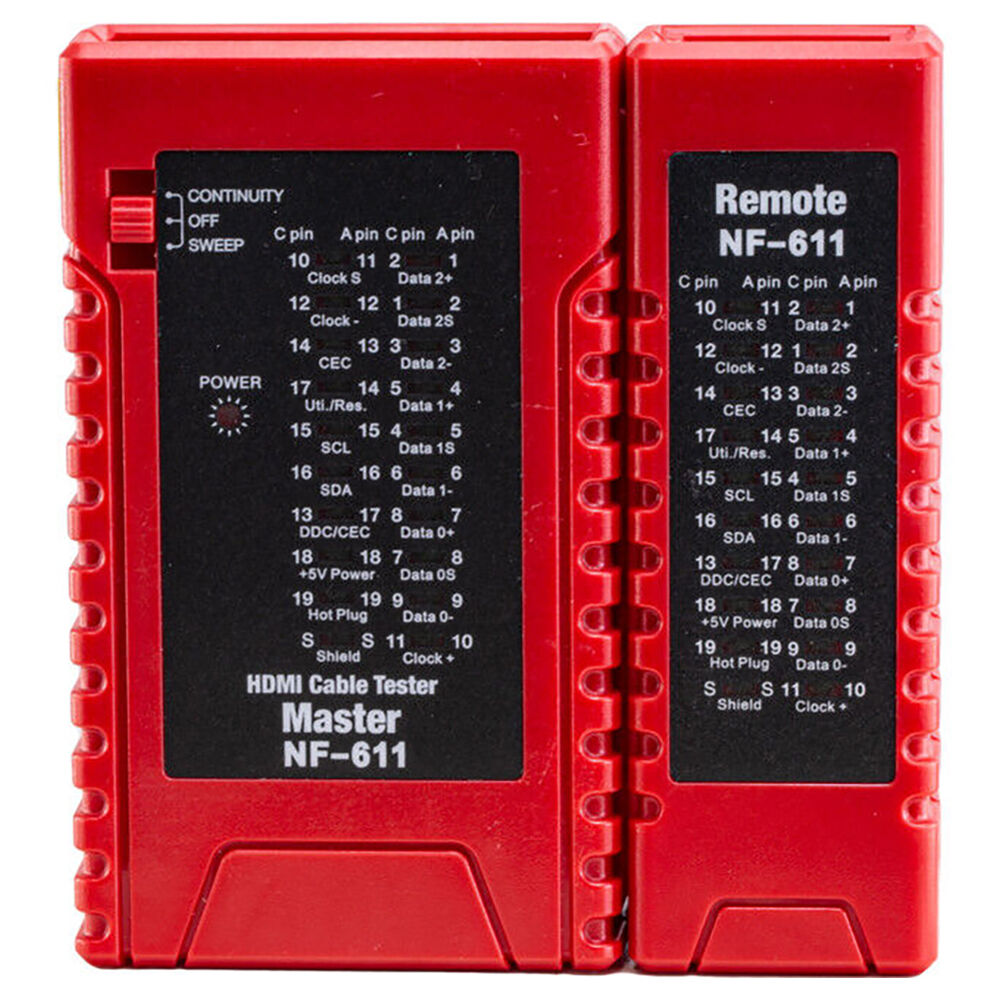 Doss HDMI Cable Tester Portable Device For Wire Circuit/HDMI/Type A-C Red Australia