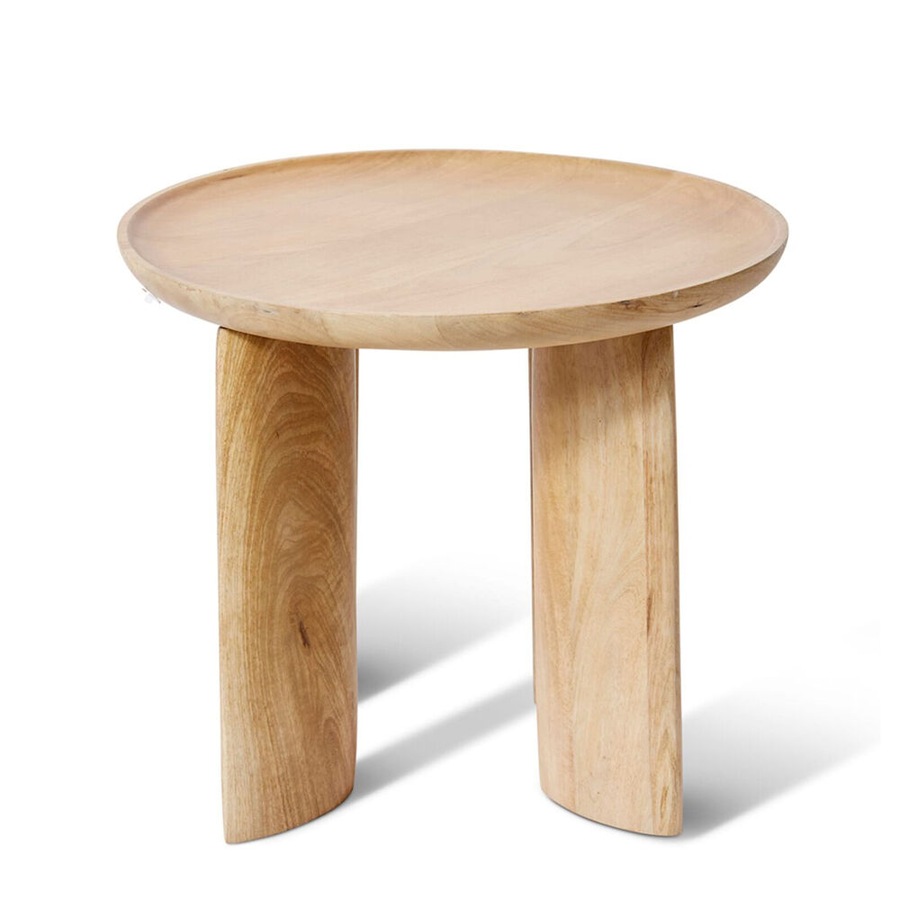 E Style Kofi Coffee Table Tall Mango Wood Home Room Furniture 60x47cm Natural