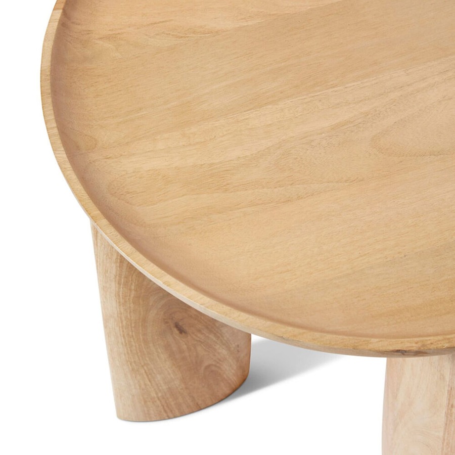 E Style Kofi Coffee Table Tall Mango Wood Home Room Furniture 60x47cm Natural