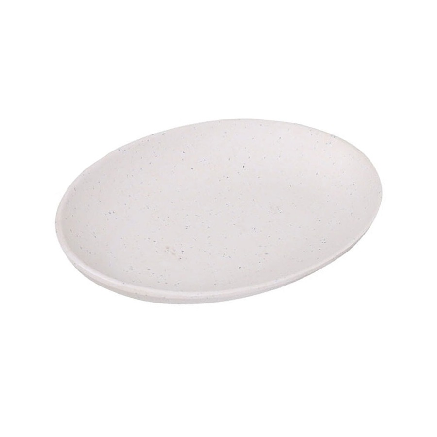 Eco Basics 3-in-1 Vanity Bathroom Set Toothbrush/Soap Holder Dispenser Tray WHT