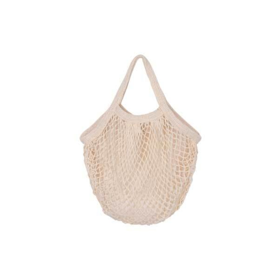 Eco Basics Reusable Organic Cotton Shopping Bag w/ Short/Carry Handle Cream