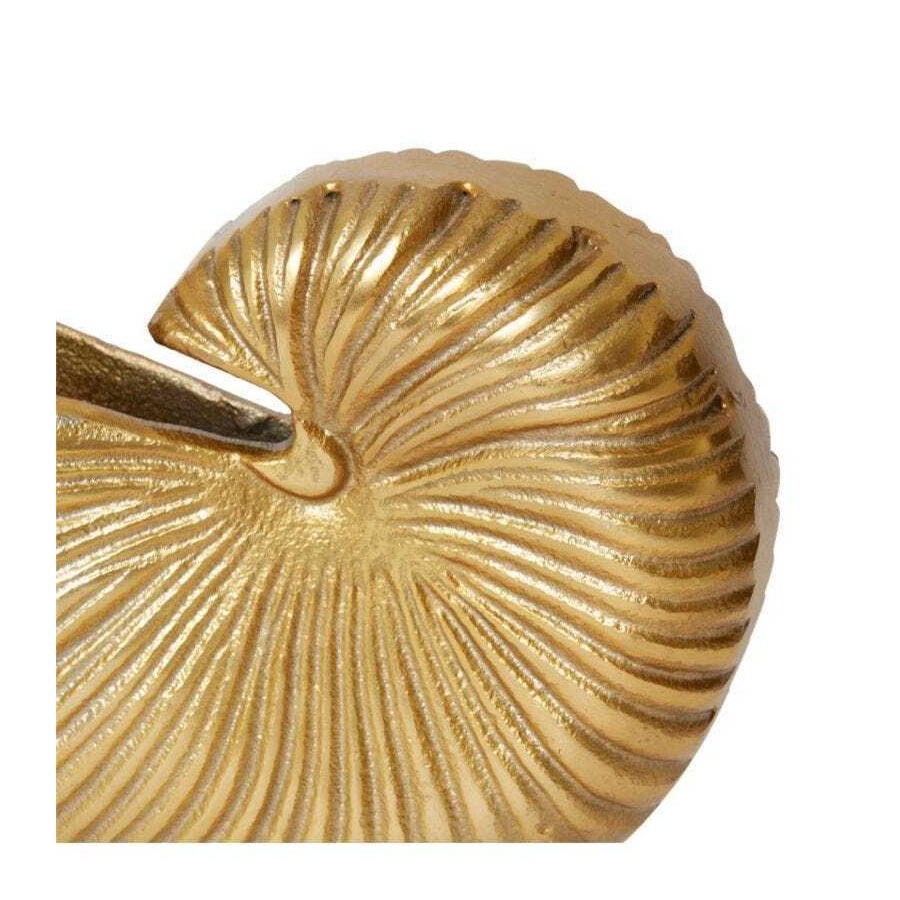 E Style Nautilus 22cm Aluminium Plant/Flower Vase Tabletop Home Decor Gold