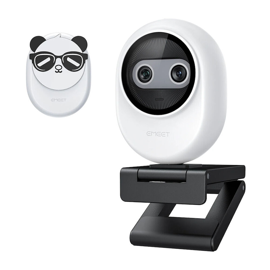 EMeet Piko Dual-Camera AI-Powered 4K Streaming Compact Webcam 4.3x5.6cm White