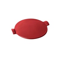 Emile Henry 35.5cm Ceramic Smooth Pizza Stone Baking Tray Traditional Burgundy