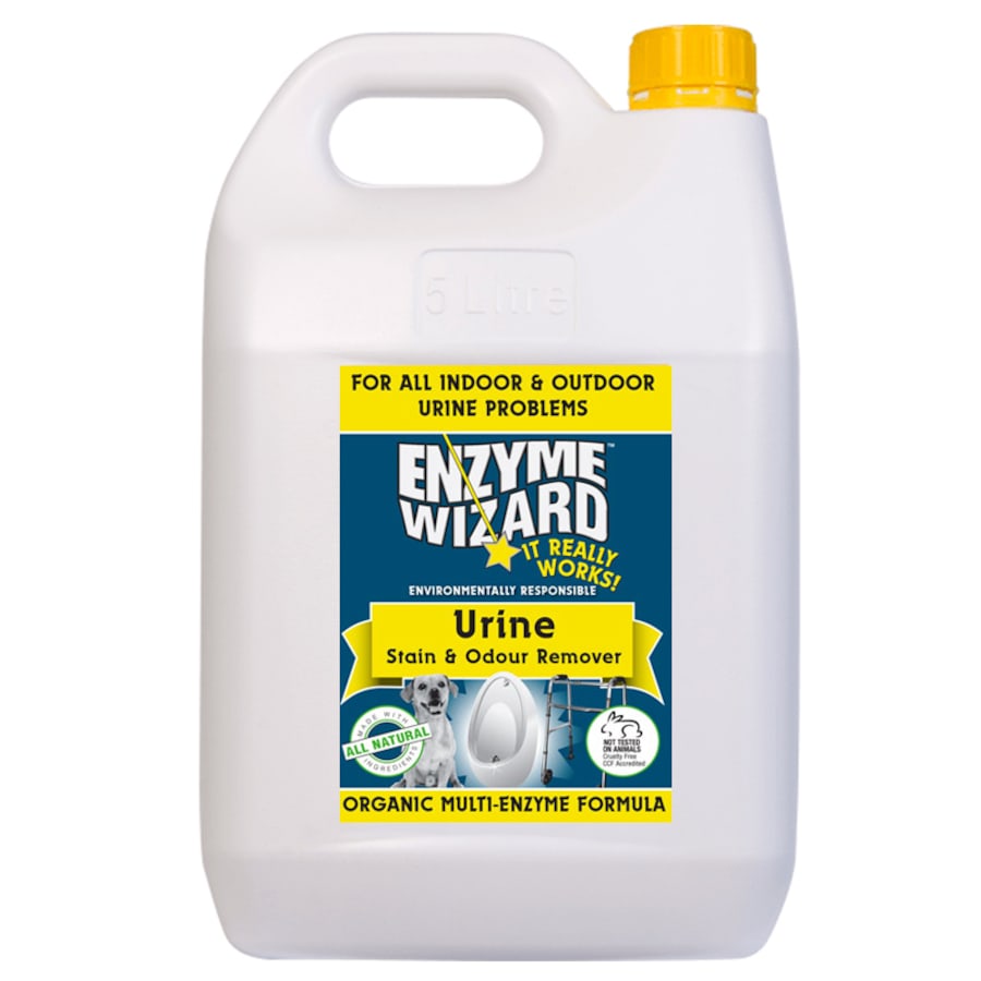 Enzyme Wizard 5L Pet/Dog/Cat Human Urine Stain/Odour Remover Deodoriser Cleaner