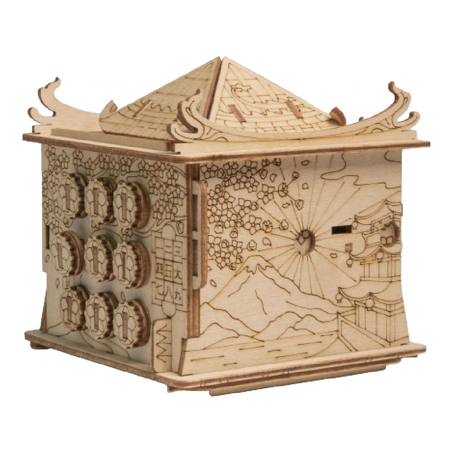 Escape Welt House Of The Dragon Wooden 3D Puzzle Box Kids Solving Mystery Toy