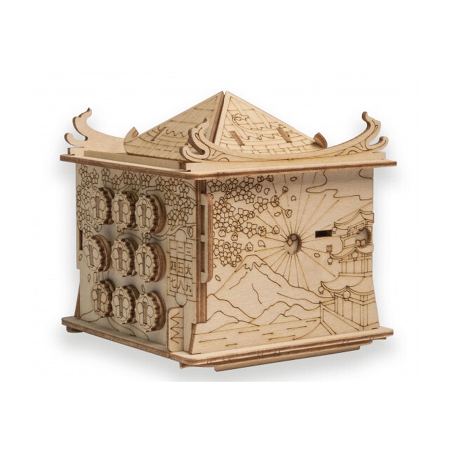 Escape Welt House Of The Dragon Wooden 3D Puzzle Box Kids Solving Mystery Toy