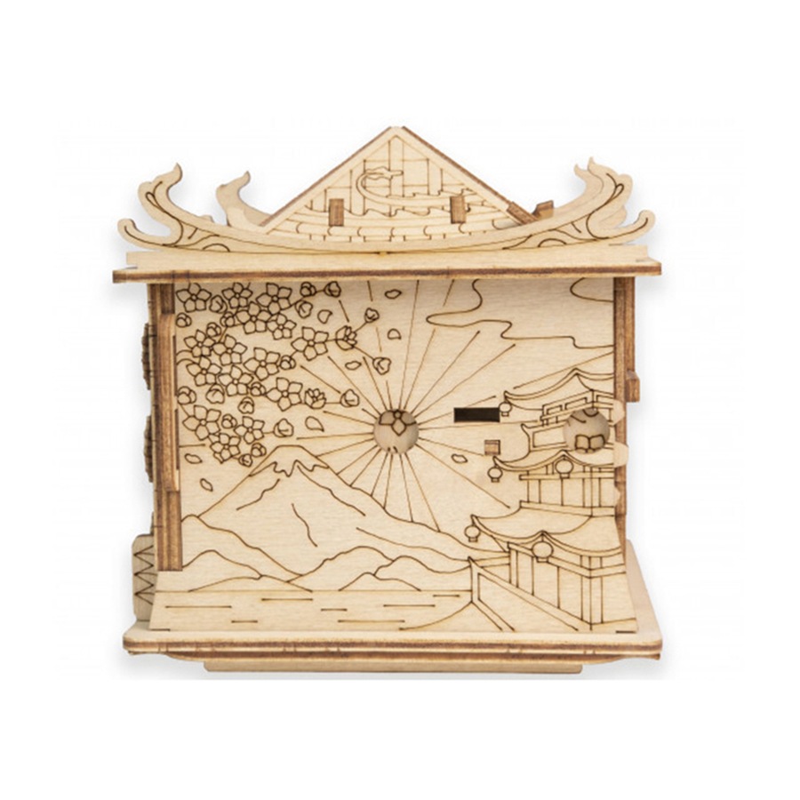 Escape Welt House Of The Dragon Wooden 3D Puzzle Box Kids Solving Mystery Toy