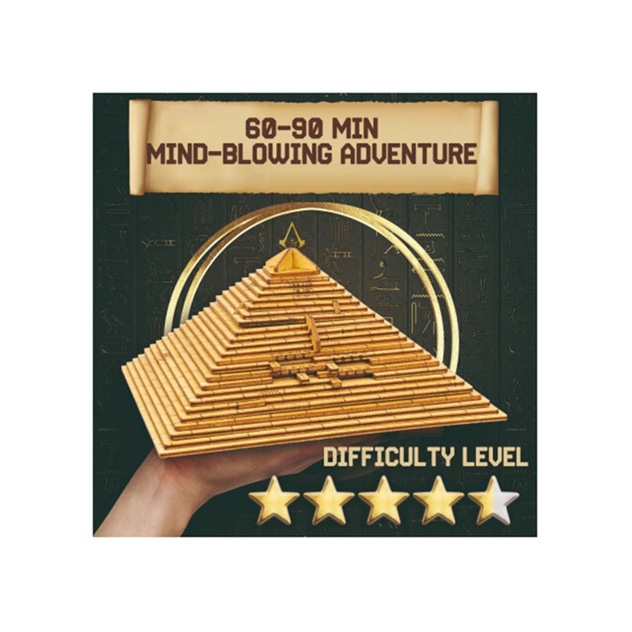 Escape Welt Quest Pyramid Wooden 3D Puzzle Kids/Family Toy w/ Hidden Compartment