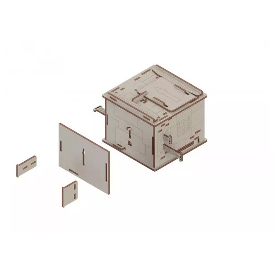 Escape Welt Space Box Constructor Wooden 3D Puzzle Kids Solving Logic Game Toy