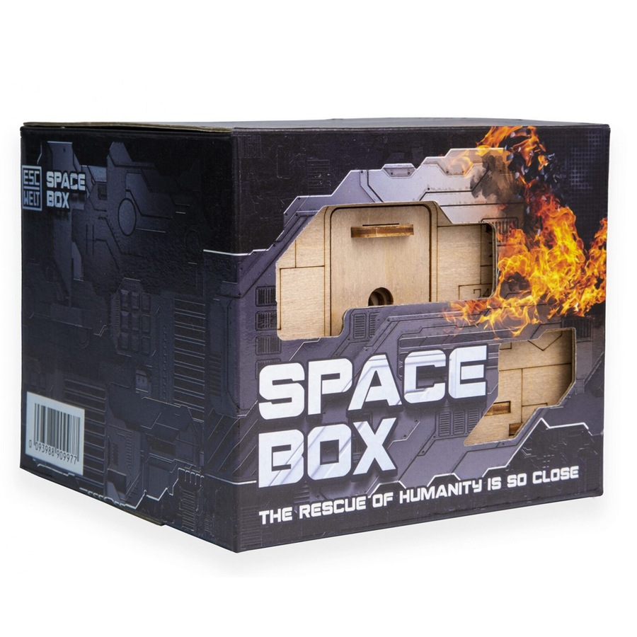 Escape Welt Spacebox Wooden 3D Puzzle Box Kids Challenge/Solving Mystery Toy