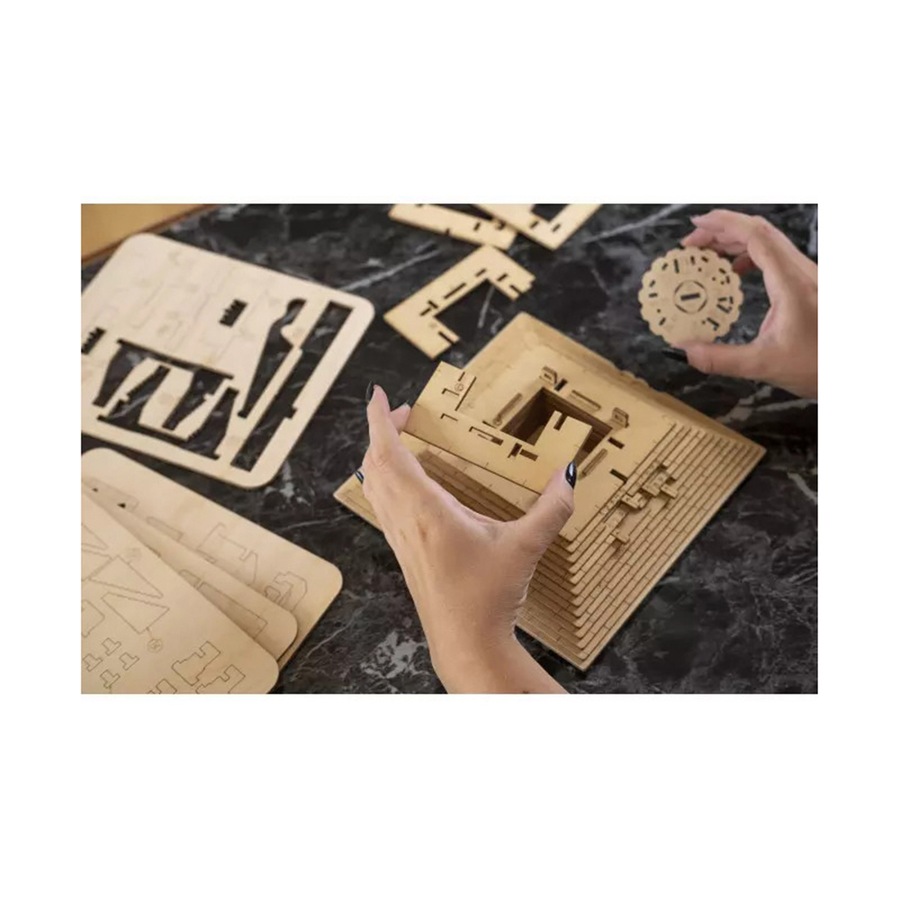 Escape Welt Wooden Quest Pyramid Constructor 3D Puzzle Kids Solving Game Toy