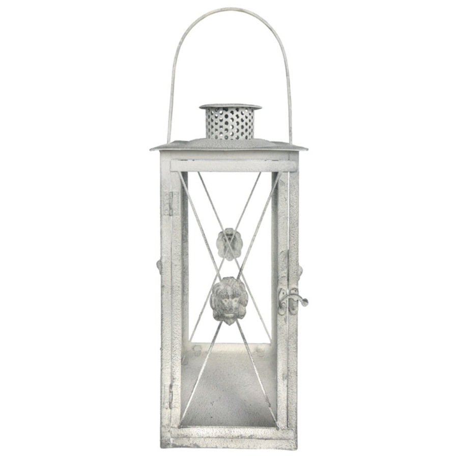 Buy Esschert Design Lion Lantern w/ Handle Galvanized Steel Garden ...