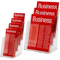 2x Esselte 1/3 A4 4Tier w/ A4 3 Tier Counter Brochure/Flyers Holder/Case Display