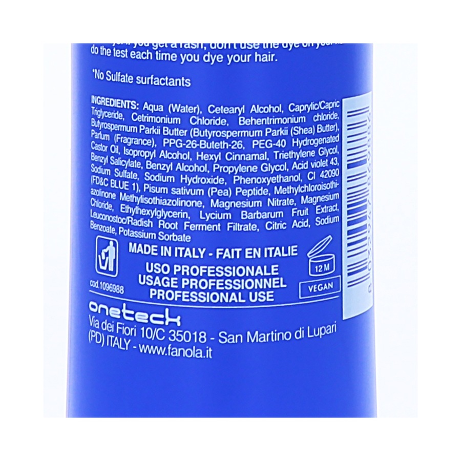 Fanola 350ml No Orange Vegan Mask Women Hair Care Shampoo Sulfate/Silicone Free