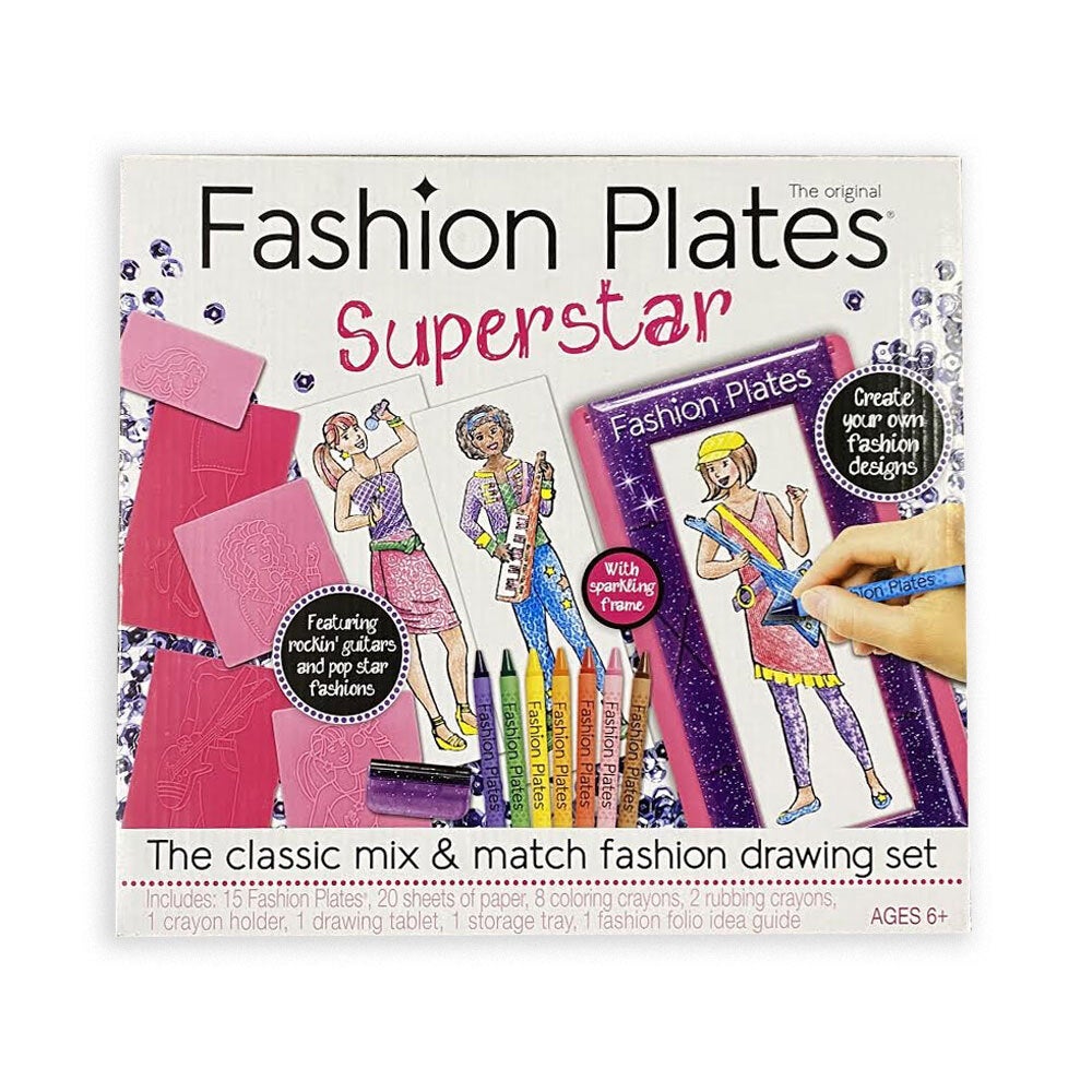 Fashion Plates Design Kids/Children Girls 6y+ Drawing Craft/Art Set Designer Kit