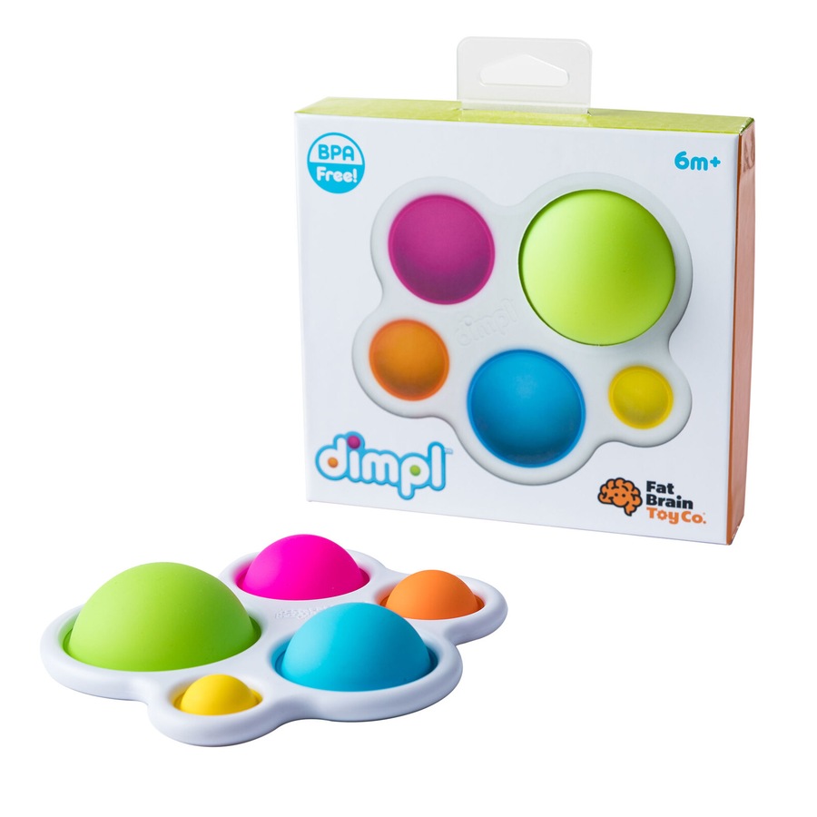Fat Brain Toy Co Dimpl for 10m-24m Babies/Infants Colour Pop Sensory Bubble Toy