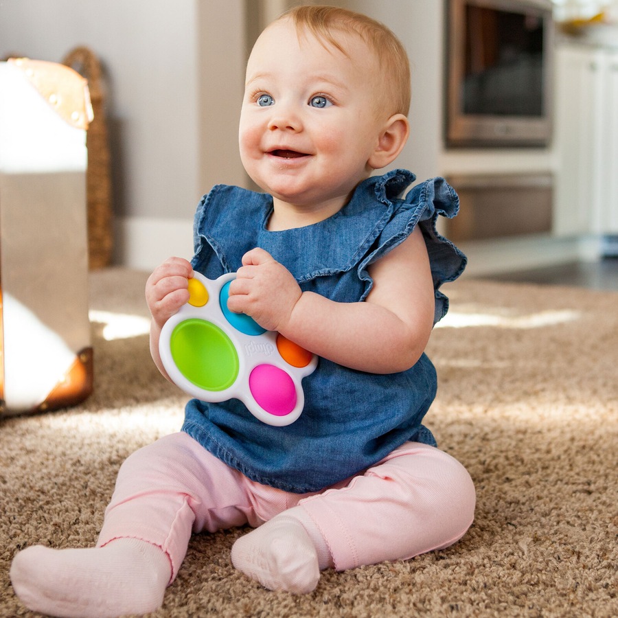 Fat Brain Toy Co Dimpl for 10m-24m Babies/Infants Colour Pop Sensory Bubble Toy