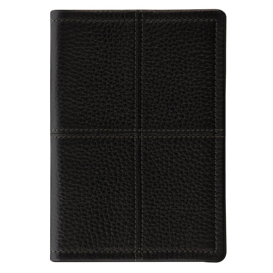 Filofax Classic Stitch Soft Passport Holder Cover Case Travel Accessory Black