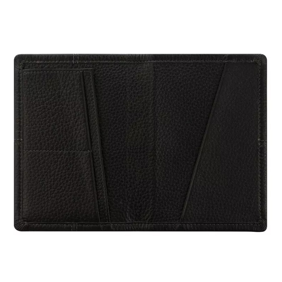 Filofax Classic Stitch Soft Passport Holder Cover Case Travel Accessory Black