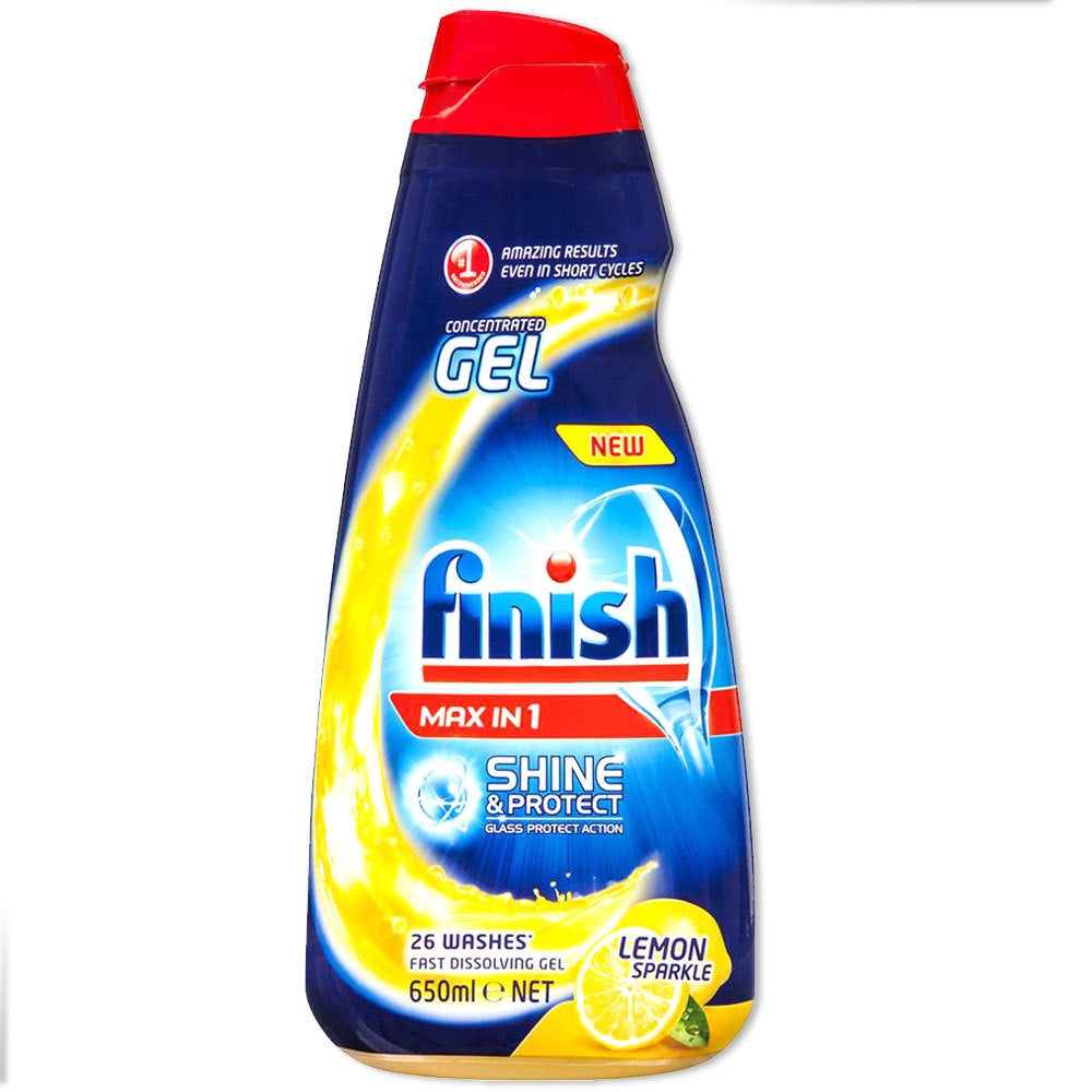 Finish 26 Washes Concentrated Gel Lemon Dishwasher Liquid Detergent (No Tabs)