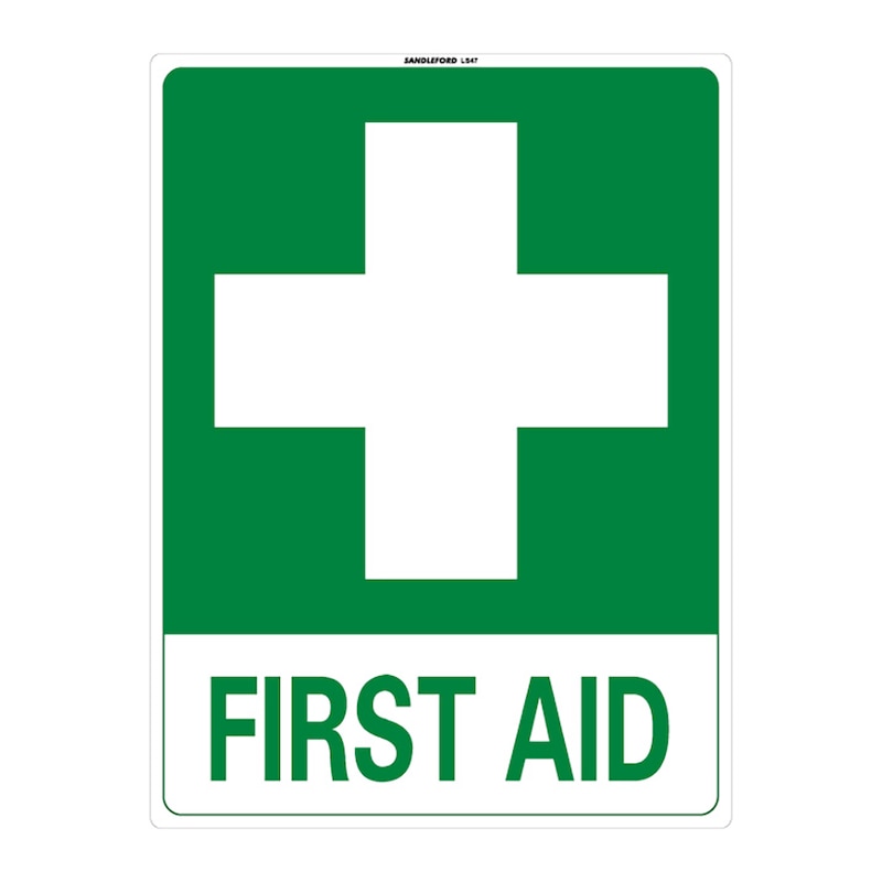 Buy First Aid 450x600mm Large Safety Sign Polypropylene Wall/Door ...