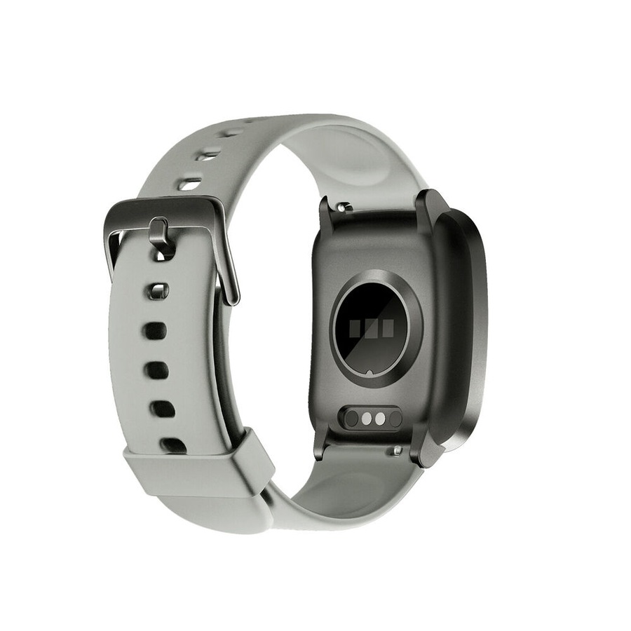 Fitsmart 33mm Android/IOS Bluetooth Smart Watch w/ Silicone Strap Silver Grey