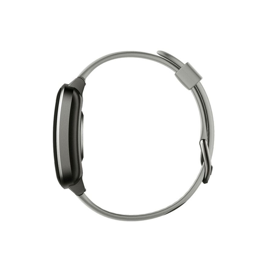 Fitsmart 33mm Android/IOS Bluetooth Smart Watch w/ Silicone Strap Silver Grey