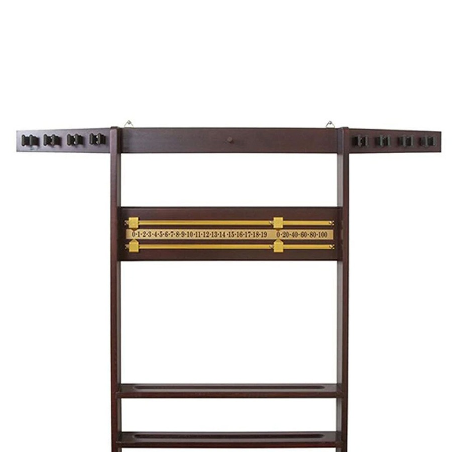 Formula Sports Combi Billard Snooker Pool Wall Mount Cue Rack Mahogany 105x95cm