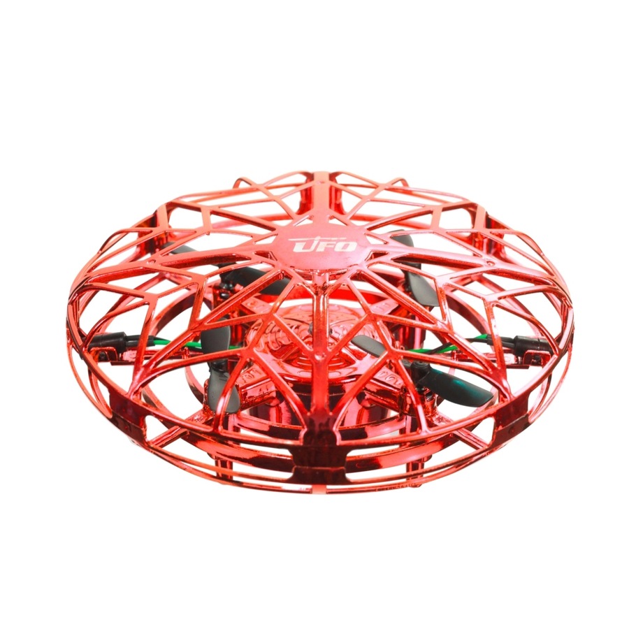 Funtime 14cm UFO Quadcopter Kids/Children Flying Outdoor/Garden Toy Red 5y+