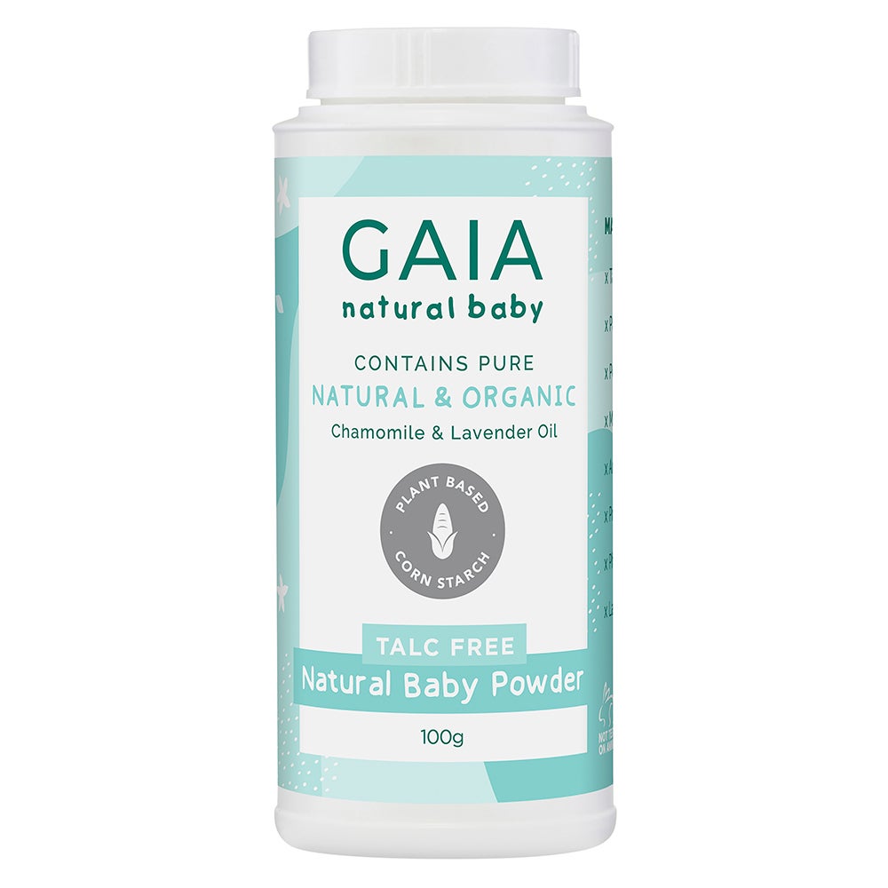 Gaia 100g Natural/Pure/Organic Baby Powder Vegan Friendly/Talc Free Cornstarch