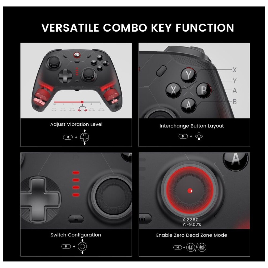 Gamesir Cyclone 2 Enhanced Switch/Mobile/PC Wireless Video Game Controller BK