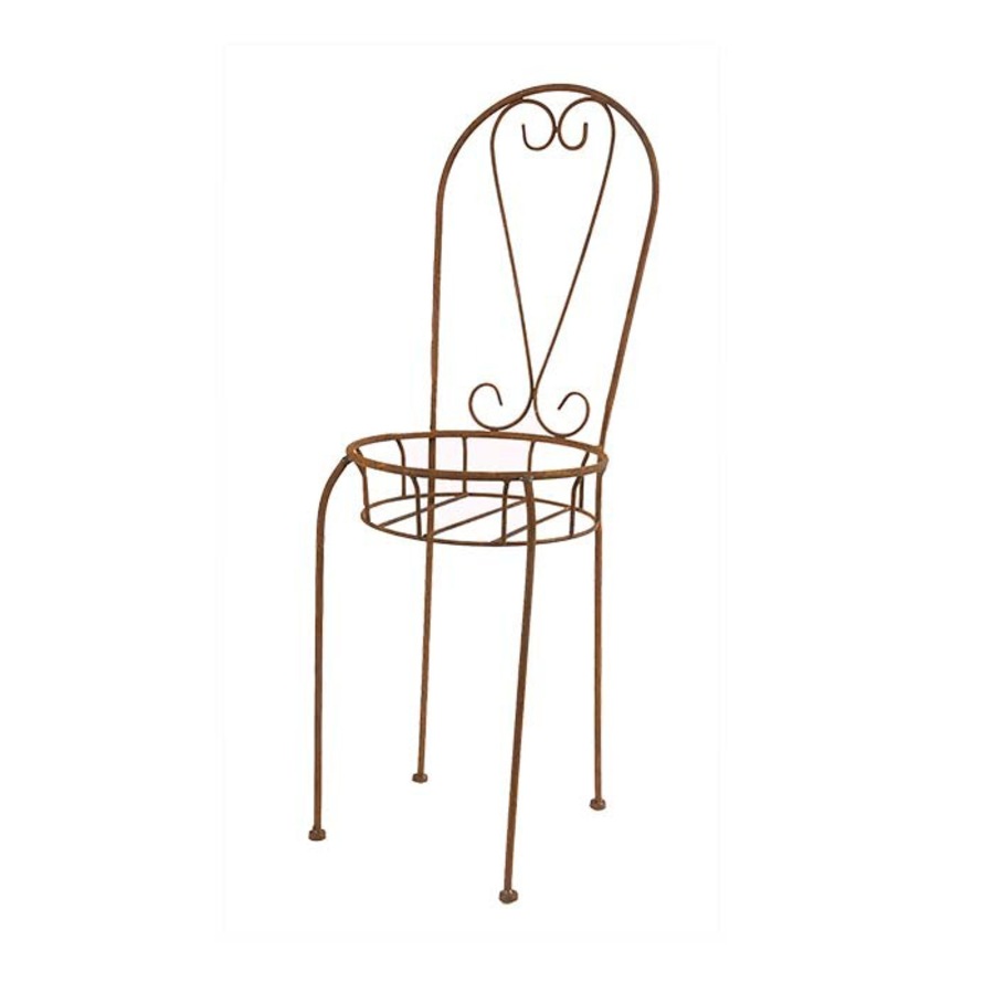 Garden Rust Metal 92cm Chair Planter Plant Holder Outdoor Yard/Patio Home Decor