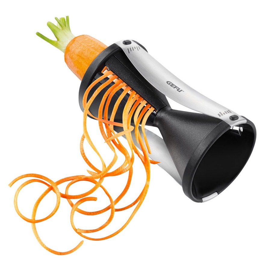 Gefu Spirelli Manual Kitchen Vegetable Pasta Spiral Slicer/Maker Veg Cutter BLK