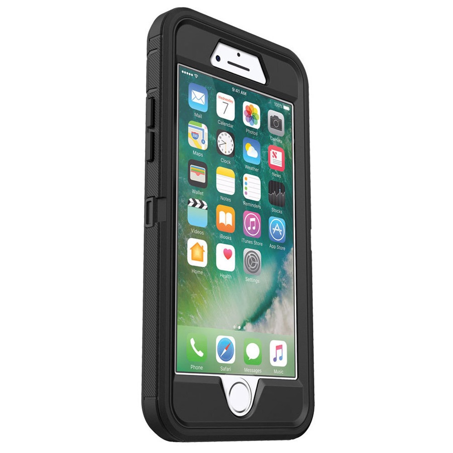 OtterBox Defender Tough Shockproof Case w/Screen Protector for iPhone 7/8 Black