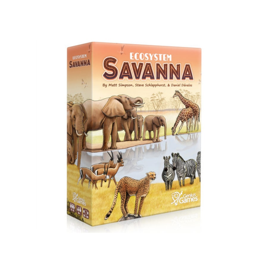 Genius Games Ecosystem Savanna Card-Drafting Tabletop Party Board Game 8y+