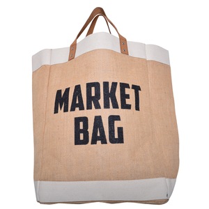 Gibson Gifts Eco Jute Market Bag Reusable Womens Shopping Carry Tote Large