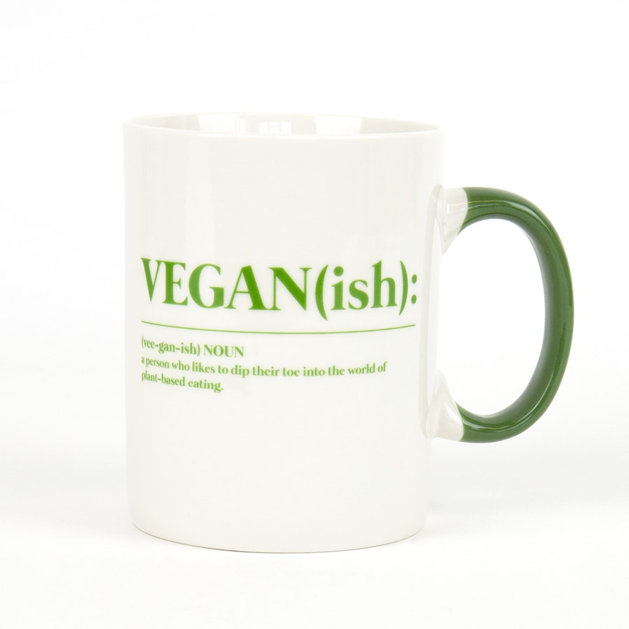 Gift Republic Vegan(ish) Coffee Mug Tea/Milk Cup w/ Handle Novelty Drinkware WHT
