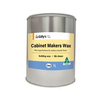 Gilly's 1L Clear Cabinet Makers Building Wax Protective Silk Sheen For Wood/Oak